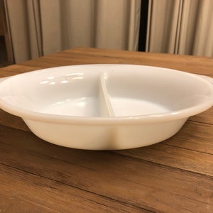 Fire King divided serving dish