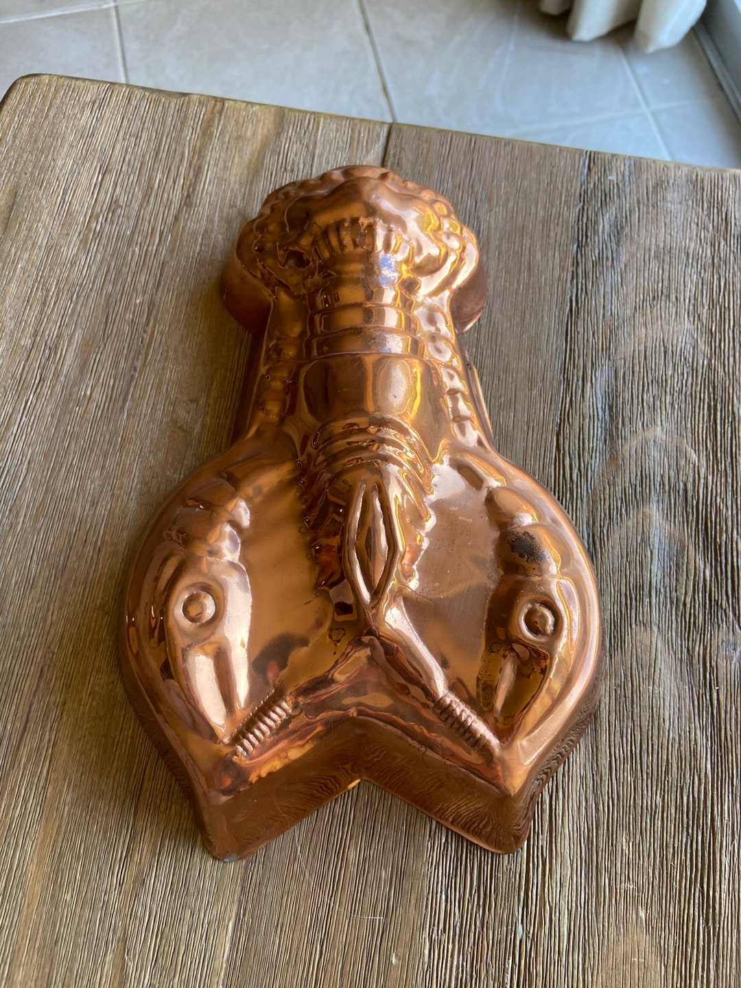 Vintage Copper Lobster Mold Etsy