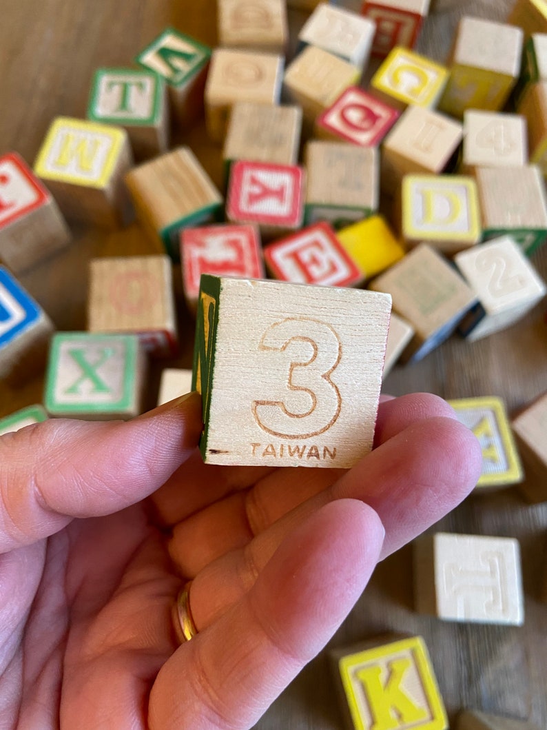 Vintage Wooden Blocks Etsy