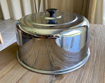 Vintage stainless steel cake dome