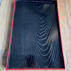 Vintage black Laqcuered Obon tray