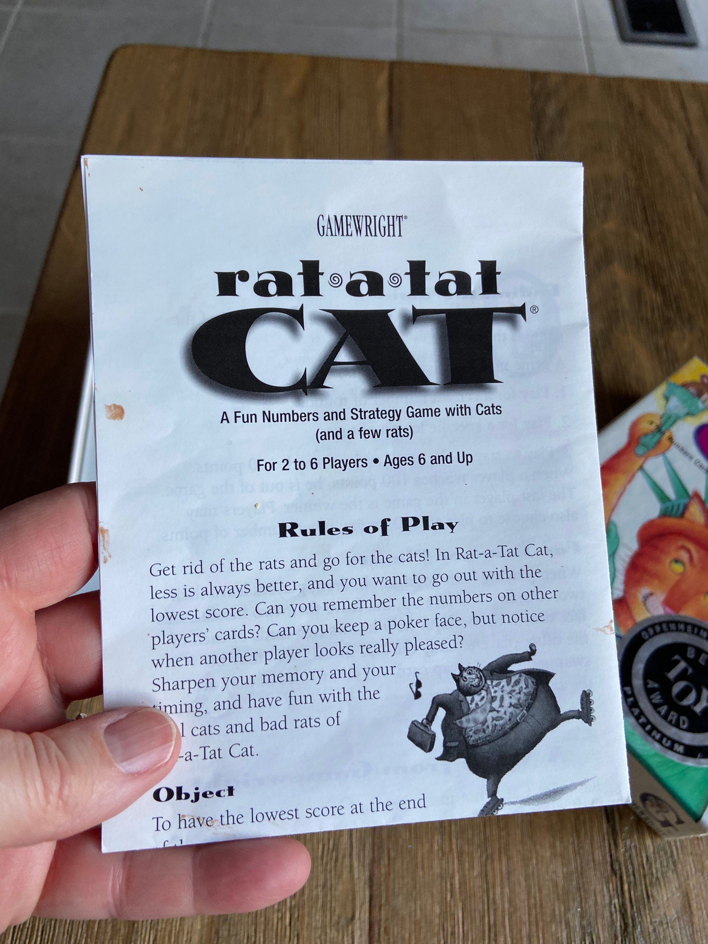 Gamewright Rat-A-Tat Cat: A Fun Numbers Card Game with Cats (and a Few  Rats) Fun