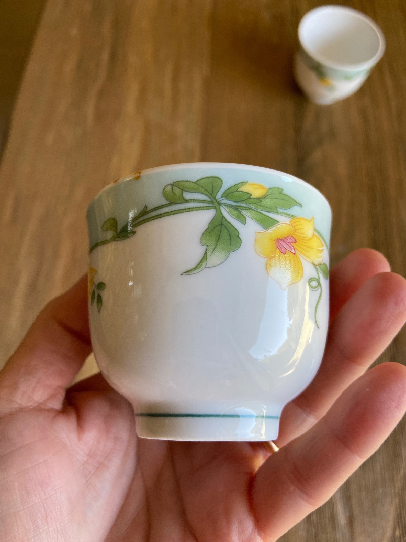 Vintage White Jade Porcelain Tea Cups Etsy
