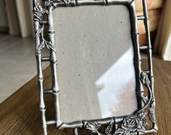 Vintage metal roses picture frame