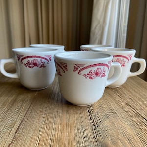 Vintage Homer Laughlin restaurant ware cups (5)