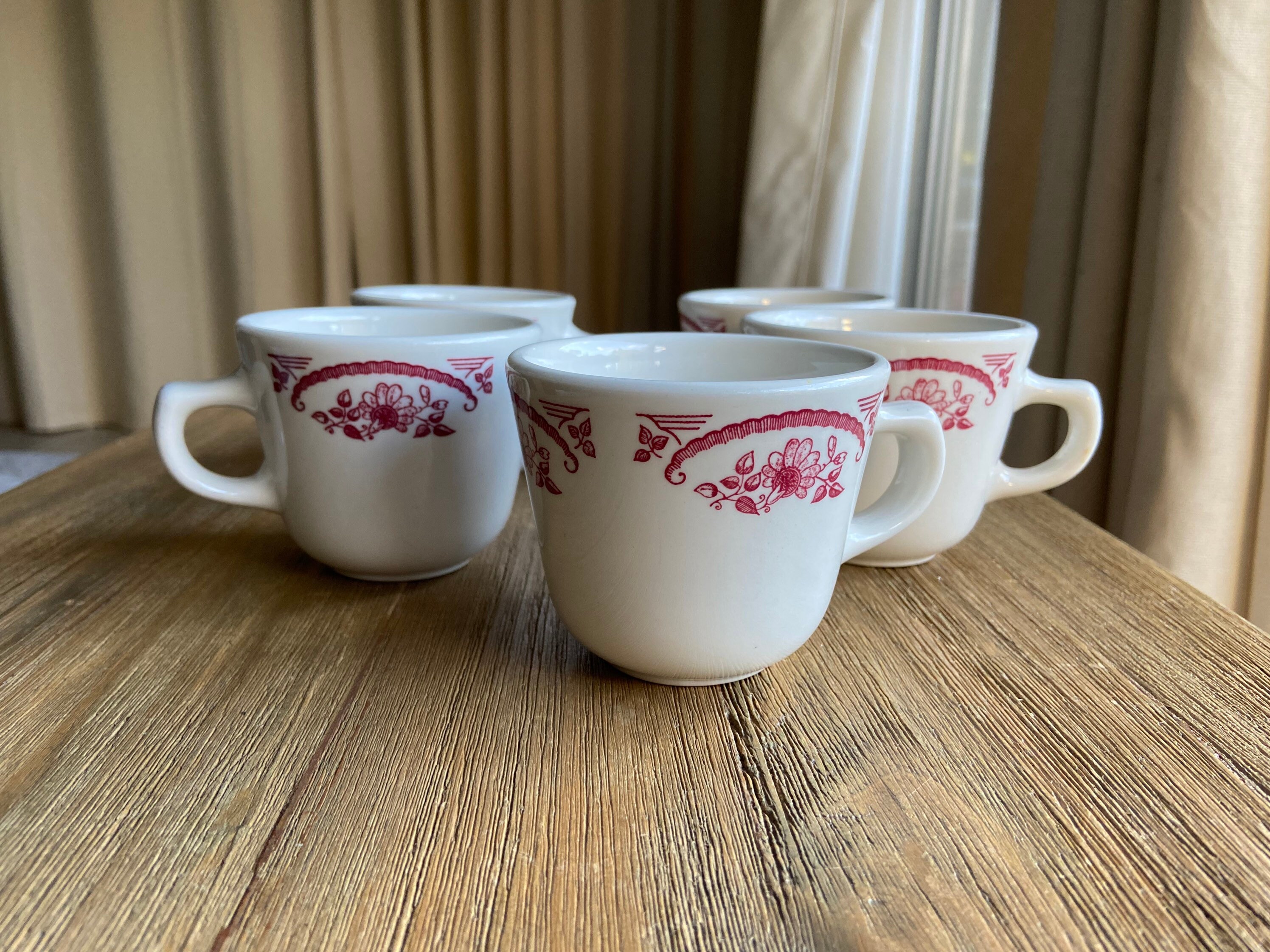 Vintage Homer Laughlin Restaurant Ware Cups 5 Etsy