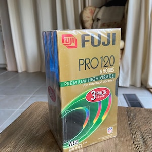 Vintage Fuji Pro 120 VHS cassettes sealed 3 pack