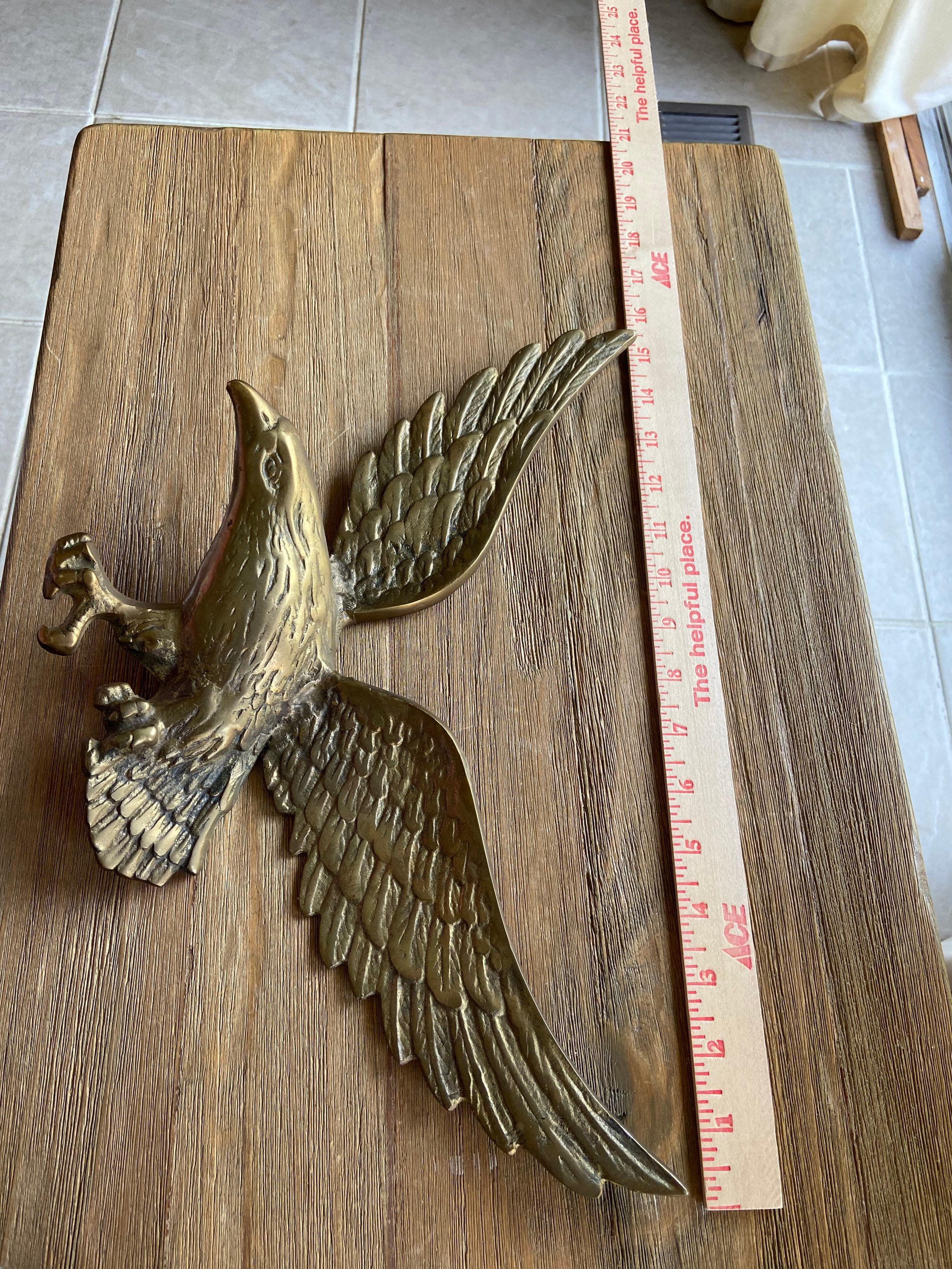 Vintage Brass Eagle Wall Decor - Etsy