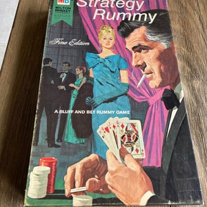 Vintage Strategy Rummy Milton Bradley 1968