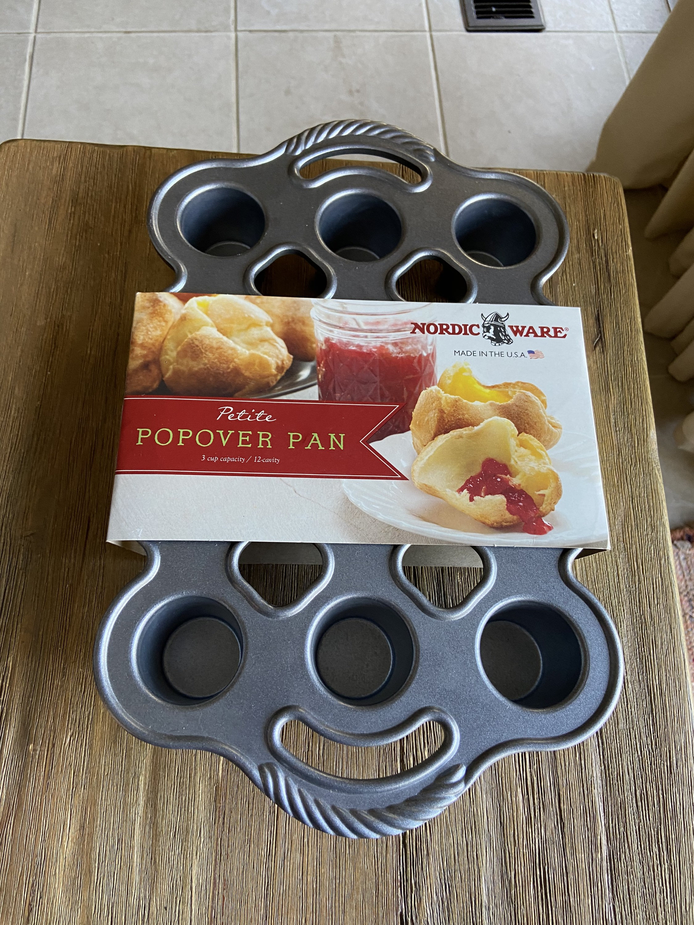 Vintage Cast Iron Muffin/Popover Pan, stamped with an A - FREE SHIPPING  [#385 - DC Floor R]