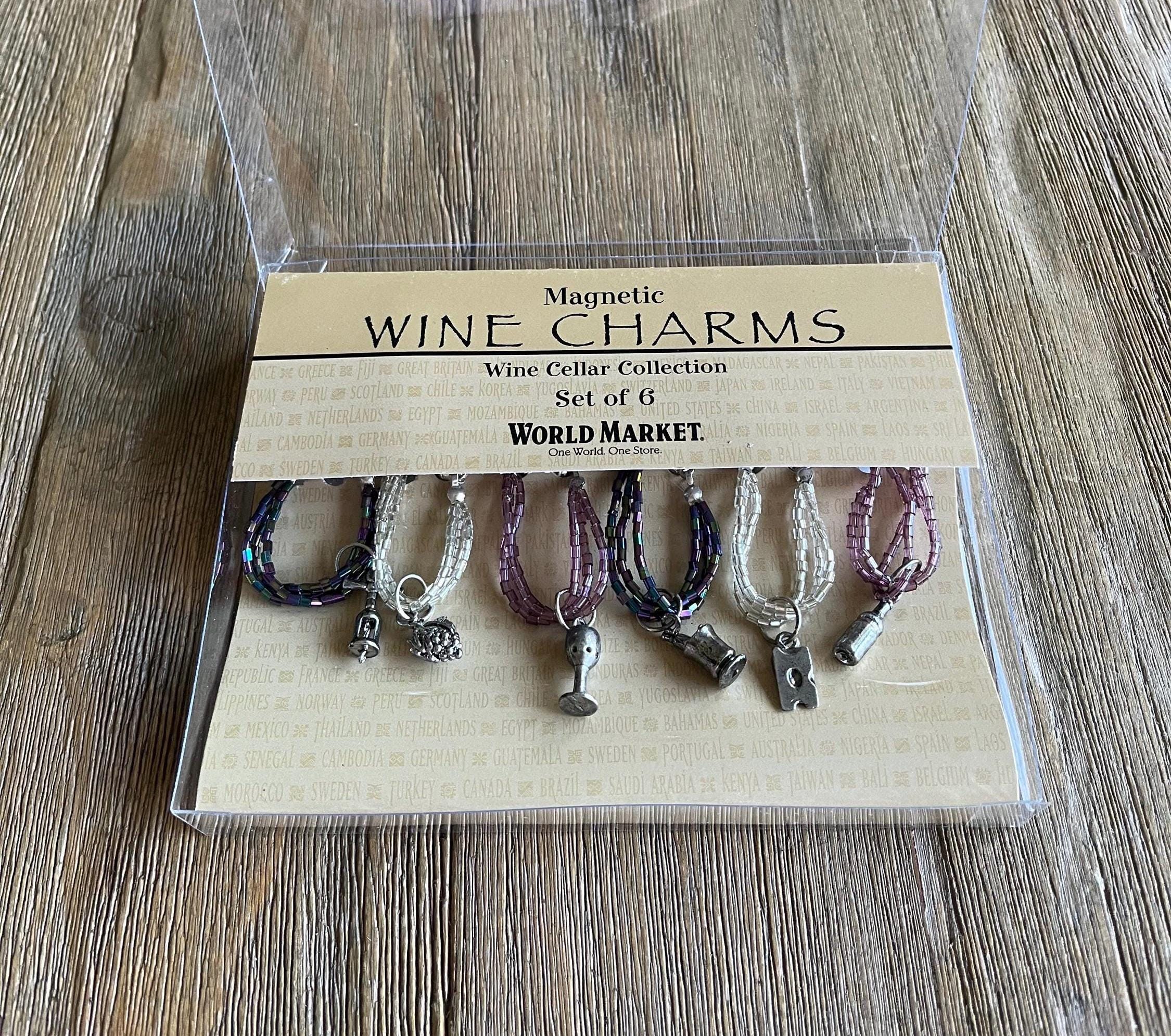 Wine Glass Tags Simply Charmed Magnetic Wine Glass Charms (Set Of 6) - Bee,  Strawberry & Flower Drink Markers For Stemless Glasses Reusable Drink  Markers For Stemless Glasses