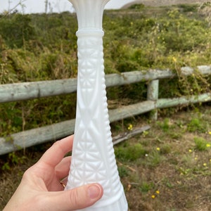 Vintage milk glass vase
