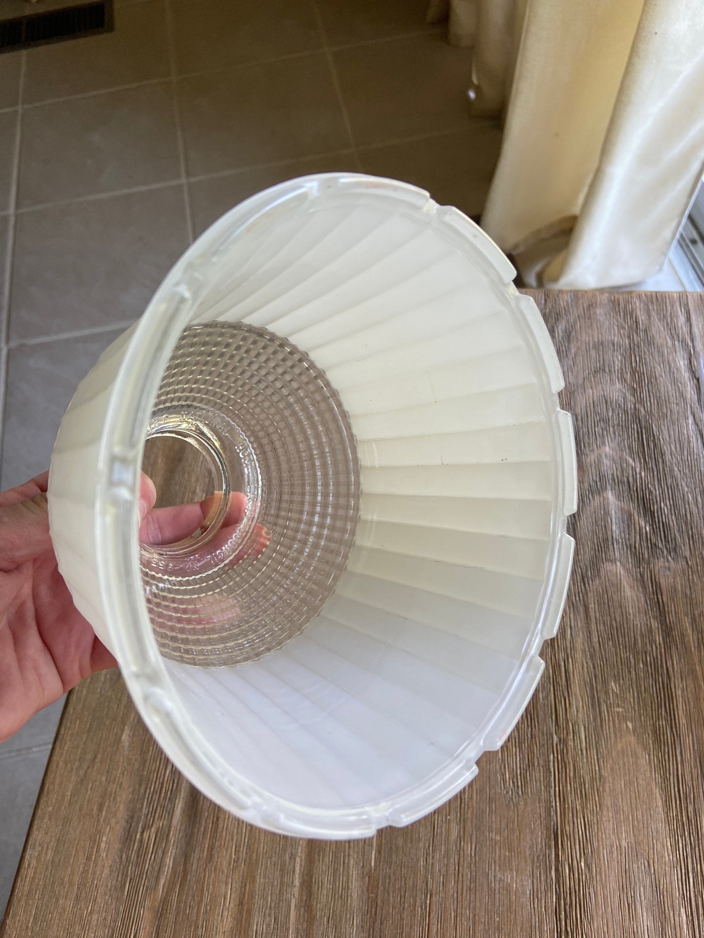 Vintage Frosted Glass Light Fixture Etsy