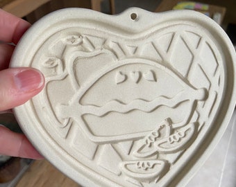 Vintage WelcomeHome heart clay cookie mold