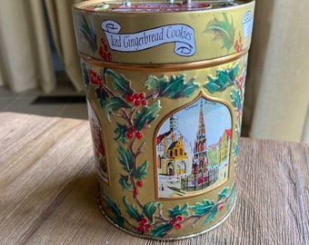 Vintage Christmas musical tin