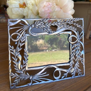 Vintage pewter picture frame