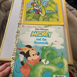 Vintage Jack and the Beanstalk and Mickey and the Beanstalk Little Golden books (2)
