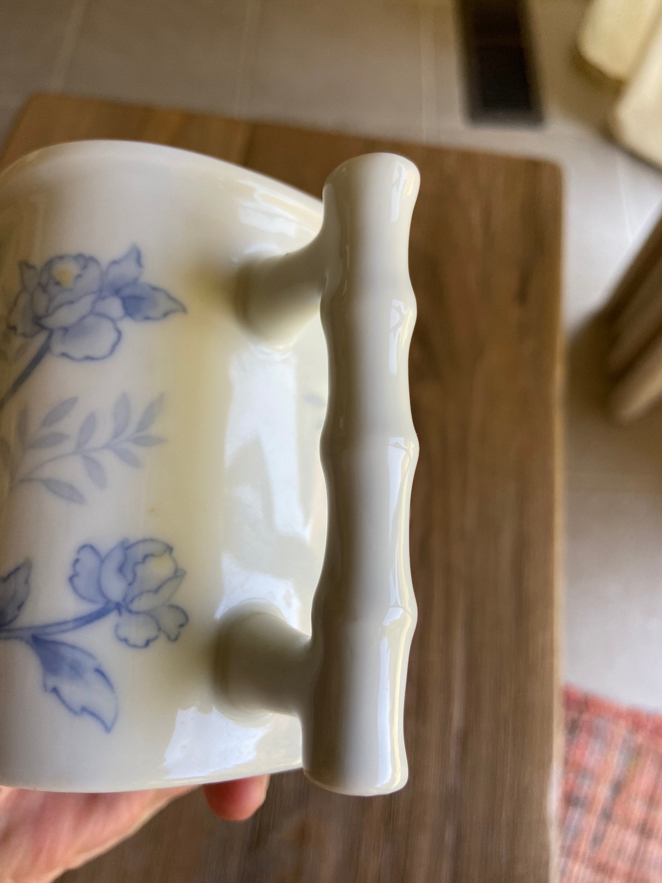 Vintage Japanese Mug With Bamboo Handle Etsy