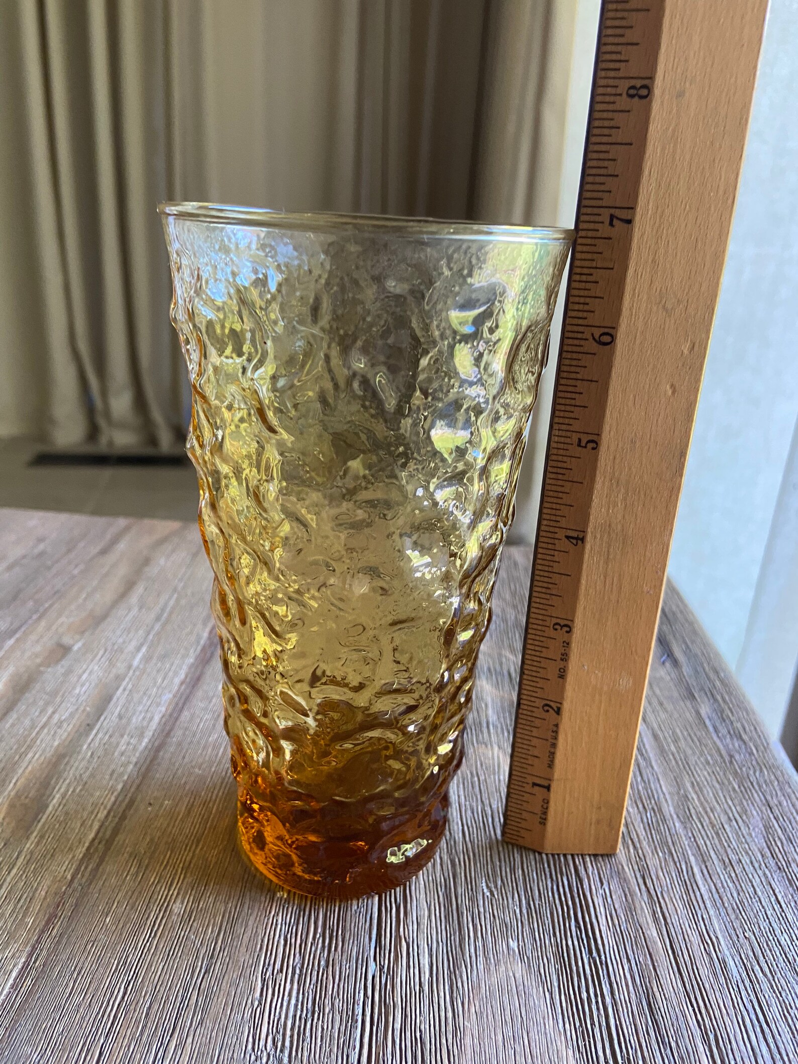 Vintage Amber Glass Tumbler Etsy