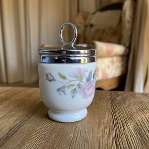 Vintage Royal Worcester egg coddler (flowers)