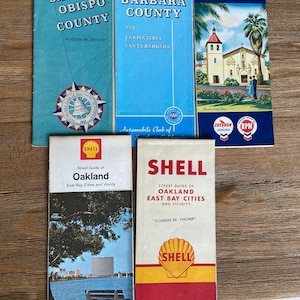 Vintage Bay Area California maps