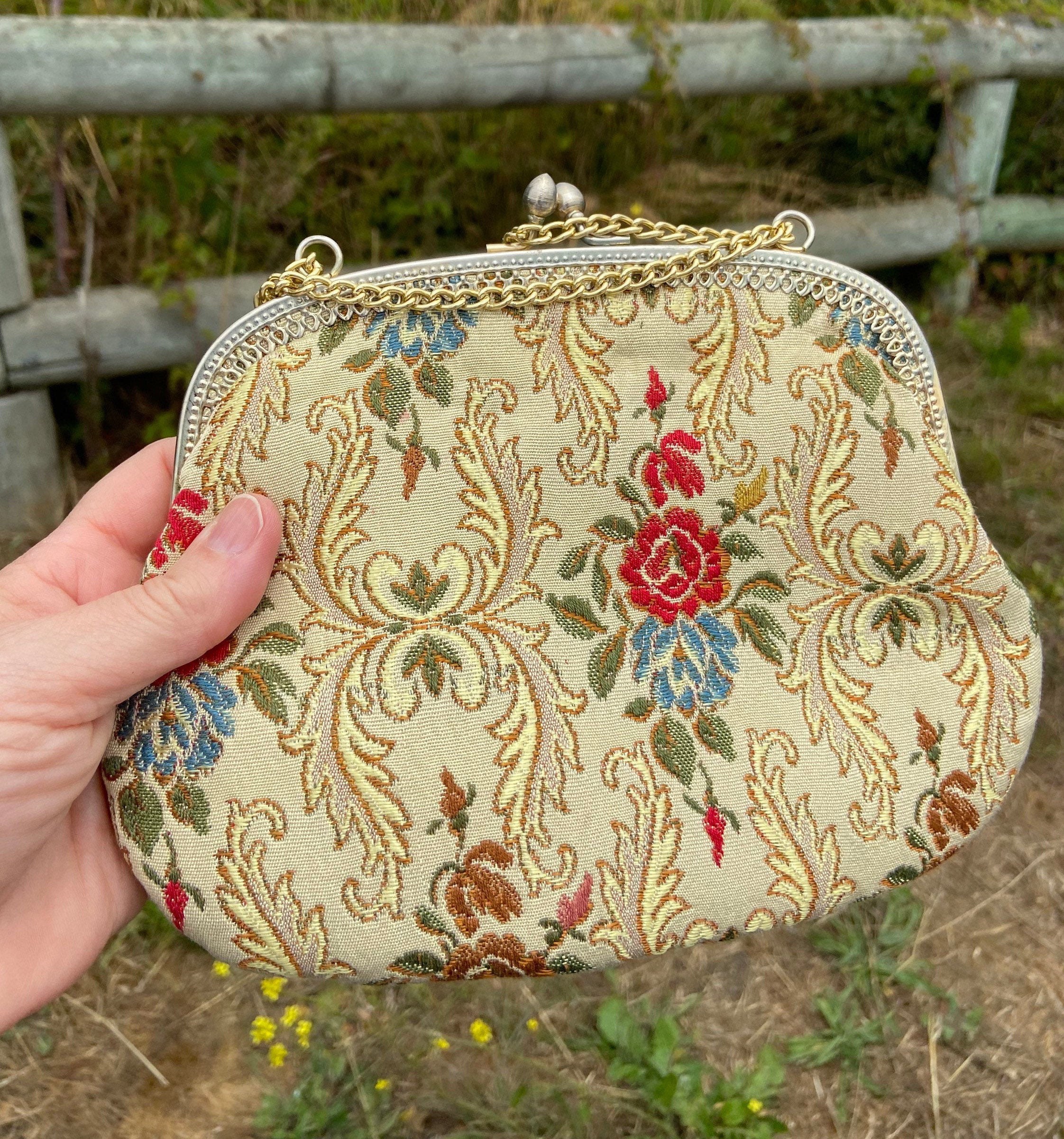 vintage tapestry bag
