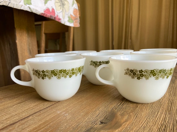 Set of 8 Vintage Pyrex Crazy Daisy Cups - Etsy