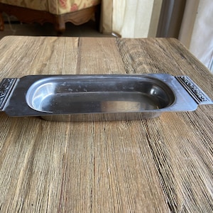 Vintage stainless steel butter dish
