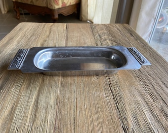 Vintage stainless steel butter dish