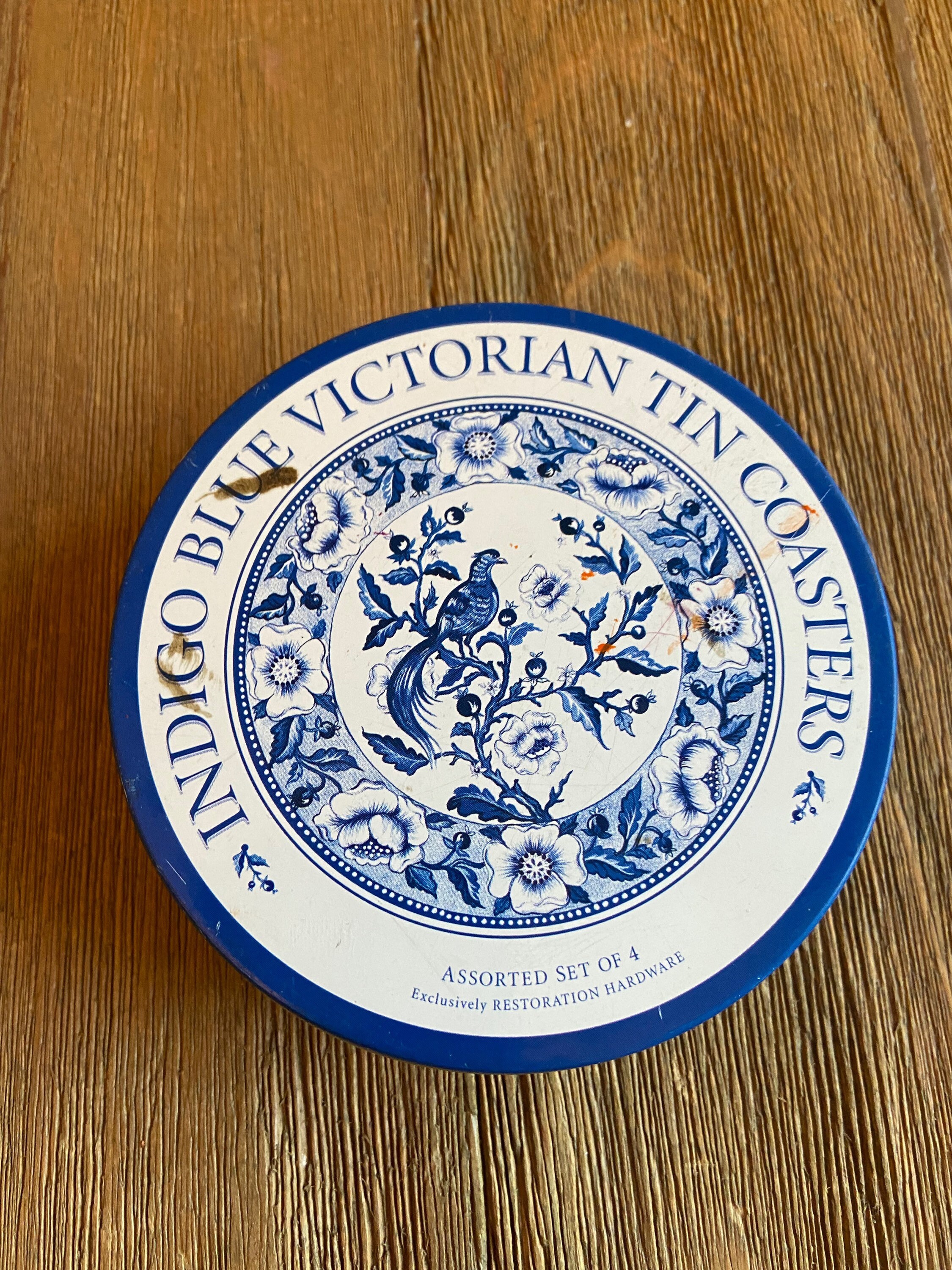 Restoration Hardware Tin Coasters Etsy