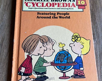 Vintage 1980 Hardcover Charlie Brown's Cyclopedia Set 10 Children