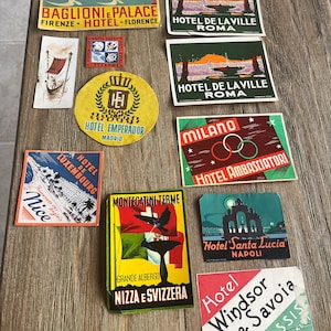 Vintage Hotel Labels 