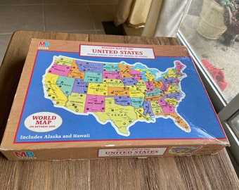 Vintage wooden US puzzle