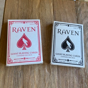 Raven giant playing cards (2 decks )