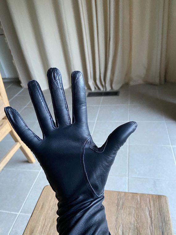 Vintage Black Kidskin Gloves Etsy