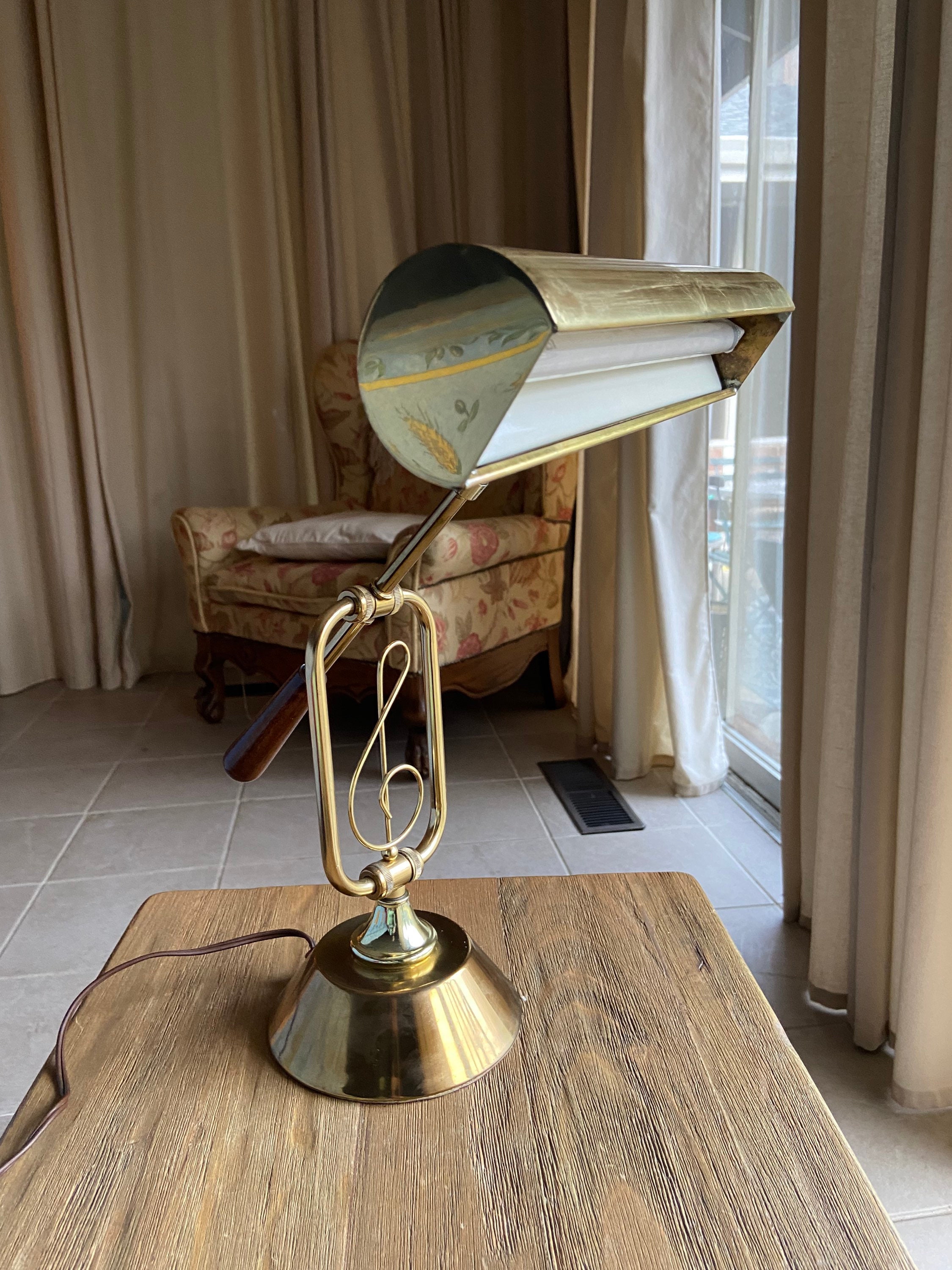 Vintage Musical Note Brass Piano Lamp Etsy Australia