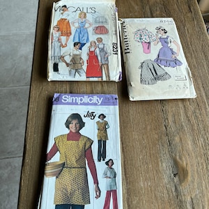 Vintage aprons sewing patterns