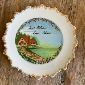Vintage Bless our Home plate