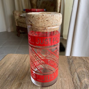 Vintage Hallmark glass jar with cork lid
