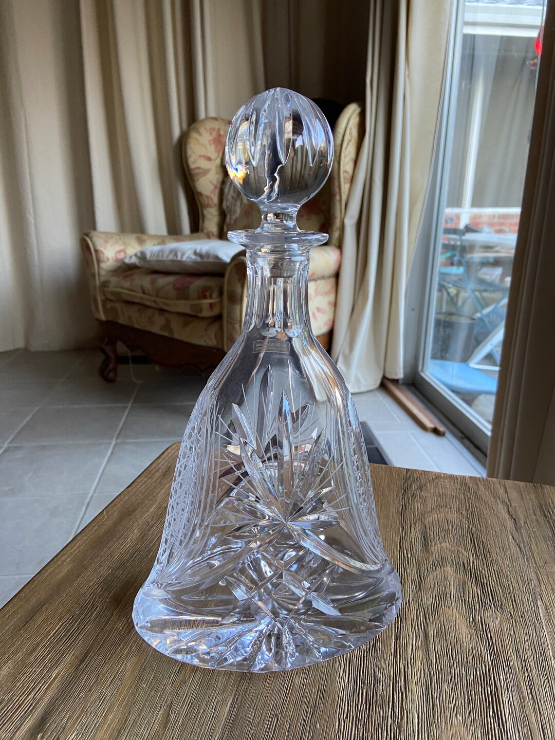 Vintage Polish Crystal Large Decanter Etsy