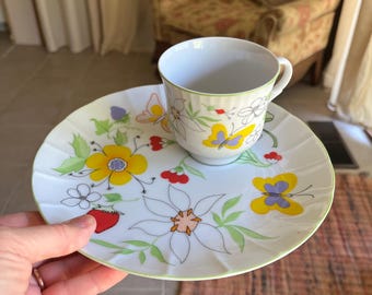 Vintage Taste Setter Sigma Love Story Snack Plate with cup
