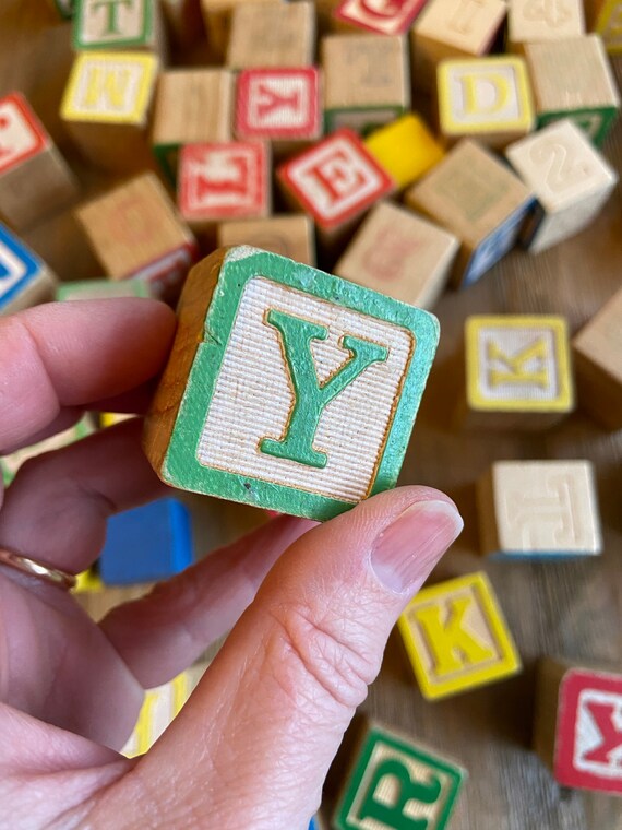 Vintage Wooden Blocks Etsy