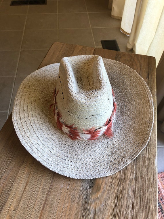 Vintage cowboy hat with feathers