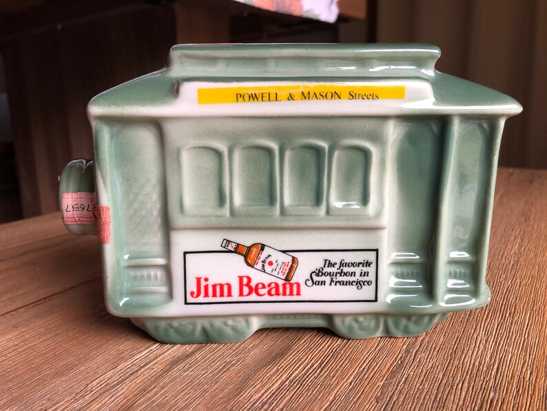 Vintage Jim Beam San Francisco Cable Car Bottle Etsy