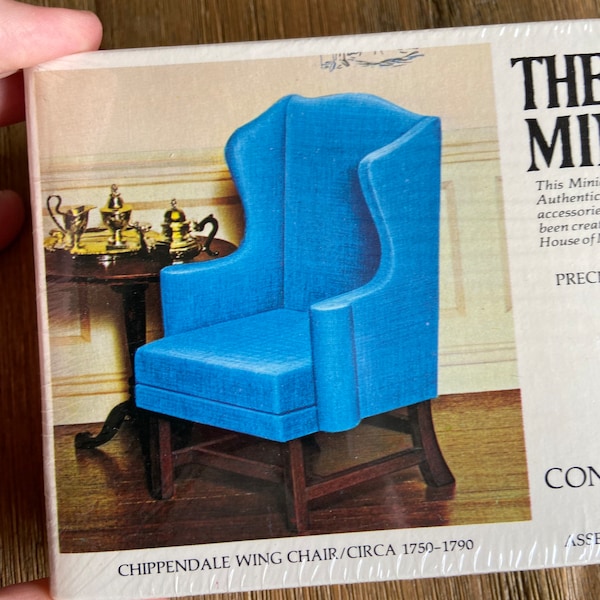Vintage X Acto The House of Miniatures Chippendale Wing chair #40016 (sealed)