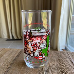 Vintage Holly Hobbie Coca Cola Christmas glass