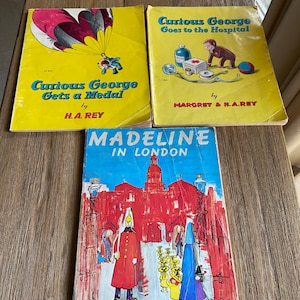 Vintage Curious George and Madeline books