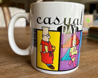 Vintage Dilbert Casual Day mug