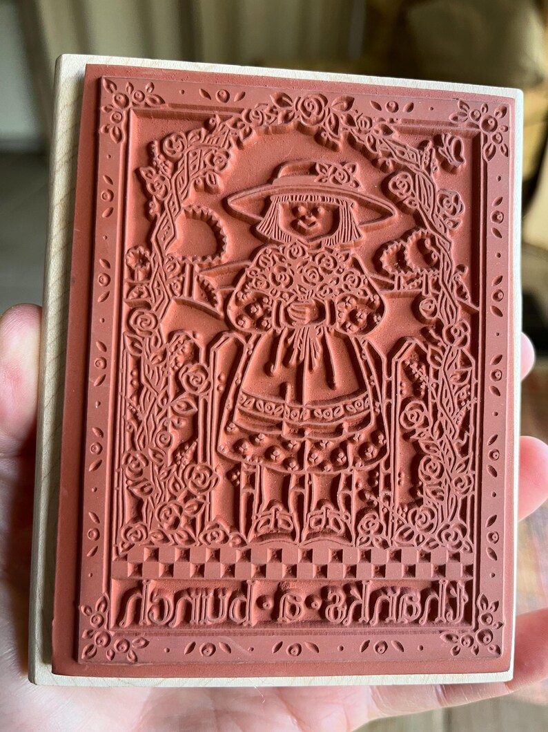 Vintage Thanks a Bunch Block Stamp - Etsy