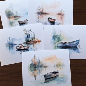 Summer Note Cards, Boats, Blank Cards, Small Gift for Co-Worker